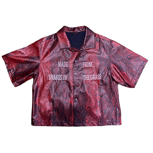 Snake Leather Button Down