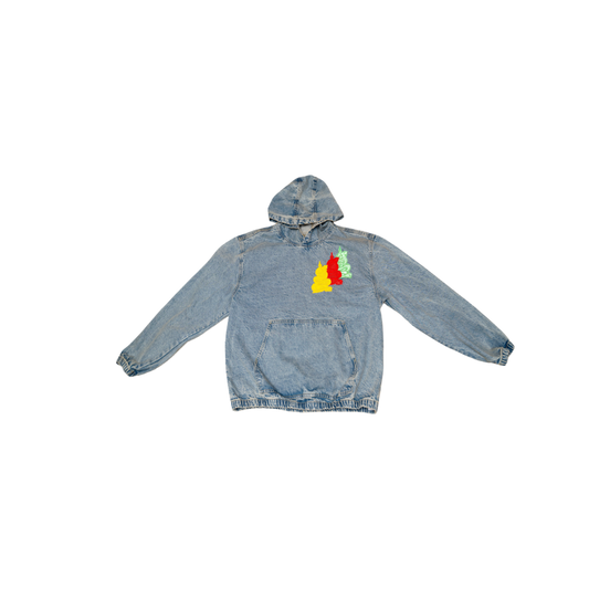 Denim Hoodie Logo Hoodie (Unisex)